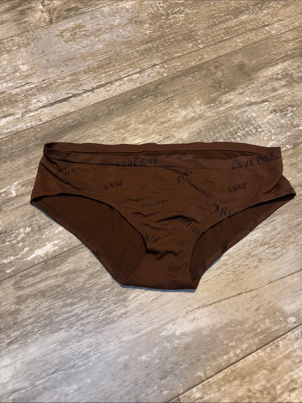 PINK mediumBrown hipster panties - Love PINK Print